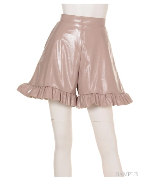 lilLilly(リルリリー)の「エナメルショートパンツ(パンツ・レディース・BEIGE/BLACK・S/M)」の10枚目の写真