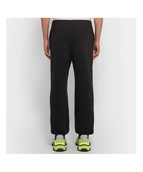 BALENCIAGA(バレンシアガ)の「Balenciaga Tapered Logo-Print Loopback Cotton-Jersey Sweatpants(その他パンツ・メンズ・Black・S/XS/L/M/XL)」の3枚目の写真