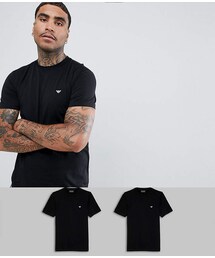 EMPORIO ARMANI | Emporio Armani crew neck 2 pack t-shirt in black(Tシャツ/カットソー)