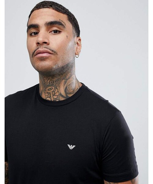 EMPORIO ARMANI（エンポリオアルマーニ）の「Emporio Armani crew neck 2 pack t-shirt in black（Tシャツ/カットソー・メンズ・Black・XXS/M/XXL/S/XS/XL/L）」の2枚目の写真