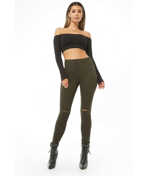 FOREVER 21（フォーエバー トゥエンティーワン）の「Forever 21 High-Rise Skinny Jeans（デニムパンツ・レディース・Green/Red/Black/Blue・5/11/1/7/13/3/9/15）」の12枚目の写真