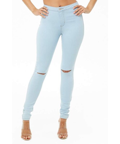 FOREVER 21（フォーエバー トゥエンティーワン）の「Forever 21 High-Rise Skinny Jeans（デニムパンツ・レディース・Green/Red/Black/Blue・5/11/1/7/13/3/9/15）」の7枚目の写真