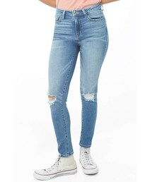 FOREVER 21 | Forever 21 Distressed Straight-Leg Jeans(デニムパンツ)