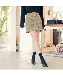 HOTPING | バックゴムレオパードミニスカート(スカート)