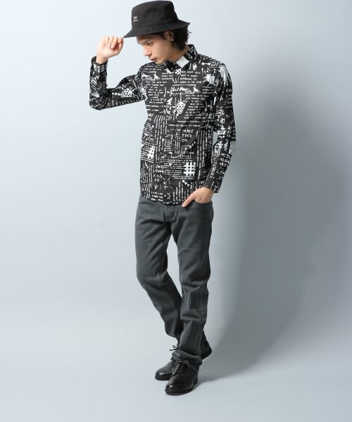 HARE（ハレ）の「ハンドタッチガラシャツ（トップス・メンズ・オフホワイト/ブラック・Ｍ/Ｓ）」の10枚目の写真