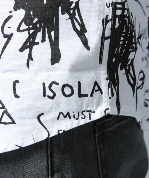 HARE（ハレ）の「ハンドタッチガラシャツ（トップス・メンズ・オフホワイト/ブラック・Ｍ/Ｓ）」の8枚目の写真