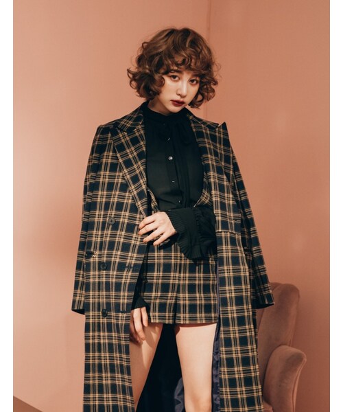 Marjorie（マージョリー）の「依舊浪漫，荷葉立領綁帶宮廷袖打褶襯衫（トップス・レディース・黑/白・F）」の12枚目の写真