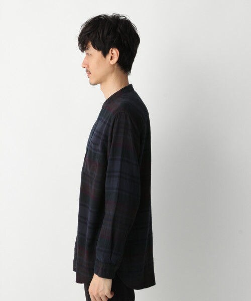 GLOBAL WORK(グローバルワーク)の「オーバーダイソフトネルシャツ(トップス・グレーベース/ネイビーベース)」の5枚目の写真