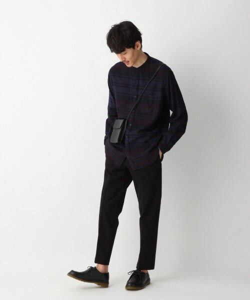 GLOBAL WORK(グローバルワーク)の「オーバーダイソフトネルシャツ(トップス・グレーベース/ネイビーベース)」の3枚目の写真