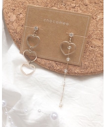 chocomee | アシンメトリーハートピアス(ピアス（両耳用）)