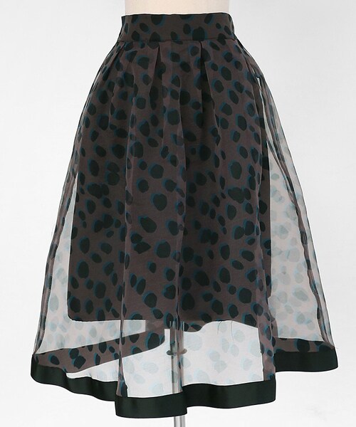 DHOLIC（ディーホリック）の「レオパードドットシアースカート（スカート・レディース・ベージュ/ブラウン・FREE）」の2枚目の写真