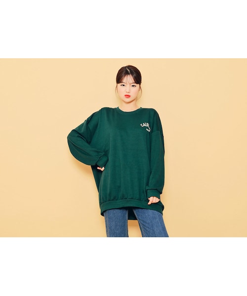 HOTPING（ホッピン）の「CALIFORNIAバックレタリングプルオーバー（スウェット・レディース・ブルー/ブラック/グリーン/ホワイト・フリーサイズ(XS-XXL)）」の4枚目の写真