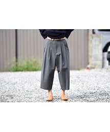 VOAAOV | VOAAOV コットンウールクロップドタックパンツ(その他パンツ)