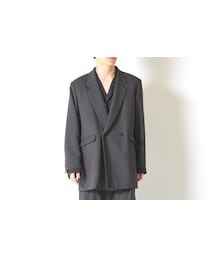 ETHOSENS | ETHOSENS ジョーゼットロングジャケット brown(テーラードジャケット)