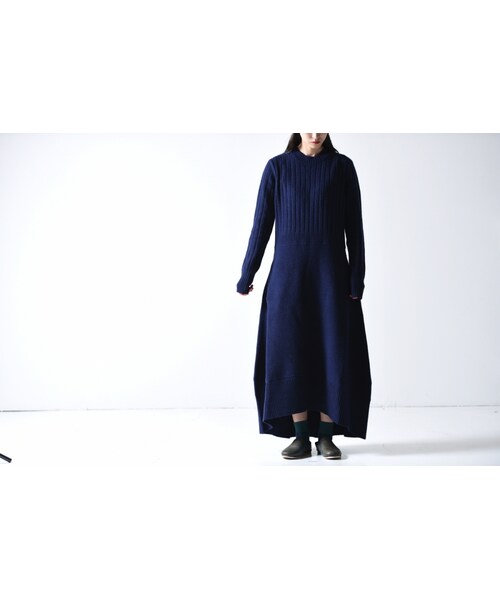 --（--）の「KAIKI コクーンニットワンピース（ワンピース・レディース・ブラック/グレー/ブルー・F）」の3枚目の写真