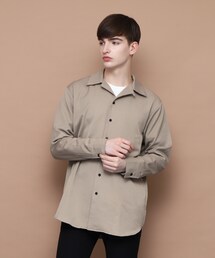 EMMA CLOTHES | TRストレッチオープンカラーシャツ(シャツ/ブラウス)