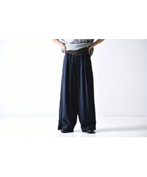 YANTOR | YANTOR Suede Jarsey Wide Pants / navy(その他パンツ)