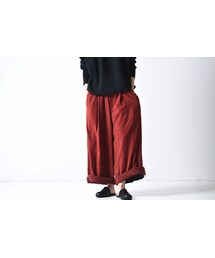YANTOR | YANTOR Suede Jarsey Wide Pants / red(その他パンツ)