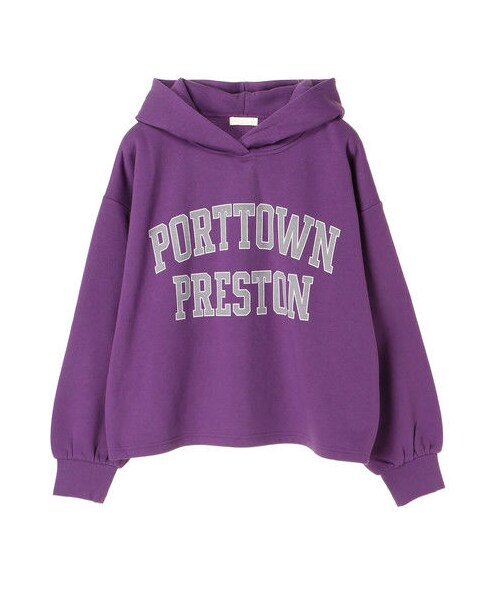 earth music&ecology（アースミュージックアンドエコロジー）の「・ロゴプリントパーカー（トップス・杢ライトグレー/ブラック/ボルドー/ネイビー/パープル/ダークグリーン・F）」の12枚目の写真