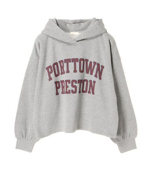 earth music&ecology（アースミュージックアンドエコロジー）の「・ロゴプリントパーカー（トップス・杢ライトグレー/ブラック/ボルドー/ネイビー/パープル/ダークグリーン・F）」の8枚目の写真