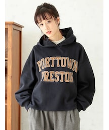 earth music&ecology | ・ロゴプリントパーカー(トップス)