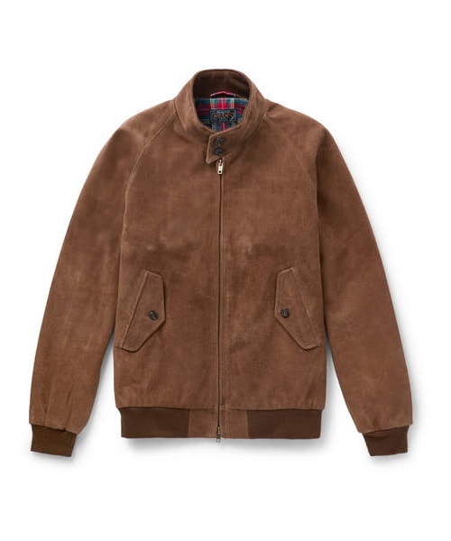 suede blouson jacket