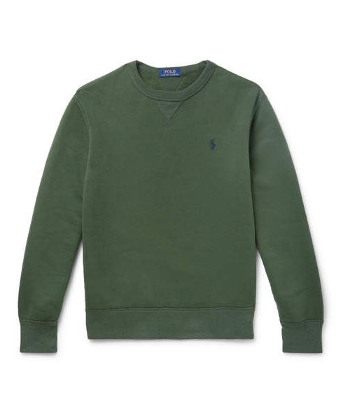 POLO RALPH LAUREN(ポロ ラルフ ローレン)の「Polo Ralph Lauren Fleece-Back Cotton-Blend Jersey Sweatshirt(スウェット・メンズ・Green・XS/XXL/S/L/M/XL)」の1枚目の写真