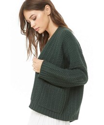 FOREVER 21 | Forever 21 Boxy Ribbed Open-Front Cardigan(カーディガン/ボレロ)