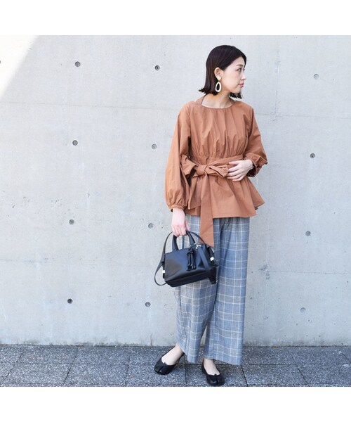 no brand（ノーブランド）の「[ RE-ARRIVAL ] グレンチェックワイドPT（その他パンツ・レディース・その他）」の3枚目の写真