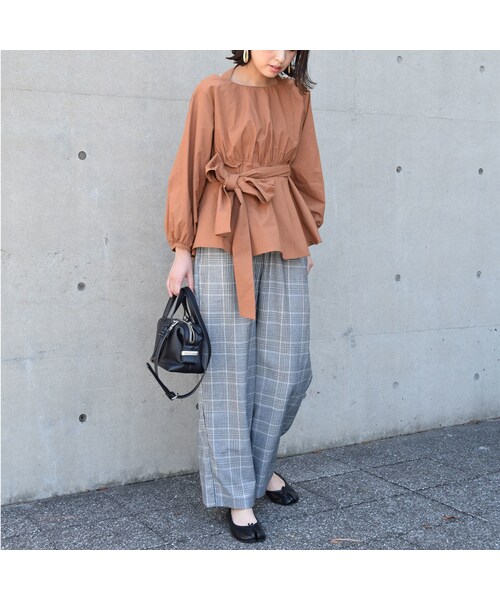 no brand（ノーブランド）の「[ RE-ARRIVAL ] グレンチェックワイドPT（その他パンツ・レディース・その他）」の2枚目の写真