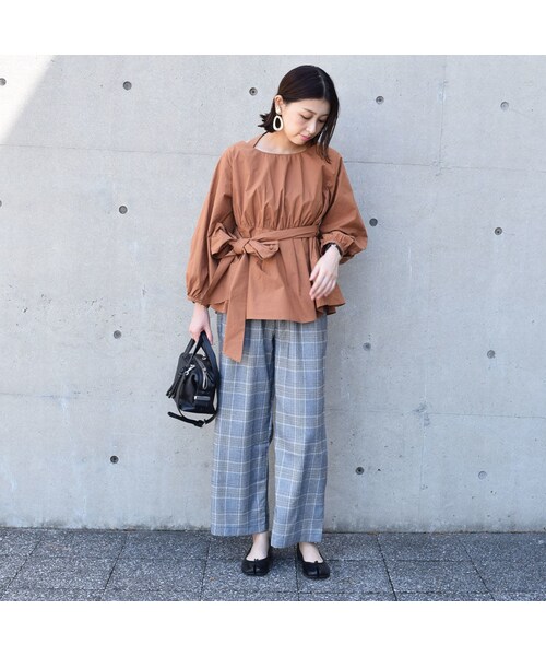 no brand（ノーブランド）の「[ RE-ARRIVAL ] グレンチェックワイドPT（その他パンツ・レディース・その他）」の4枚目の写真