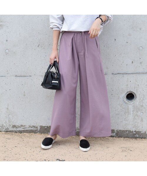 no brand(ノーブランド)の「ジョーゼットタックワイドPT(その他パンツ・レディース・その他)」の1枚目の写真