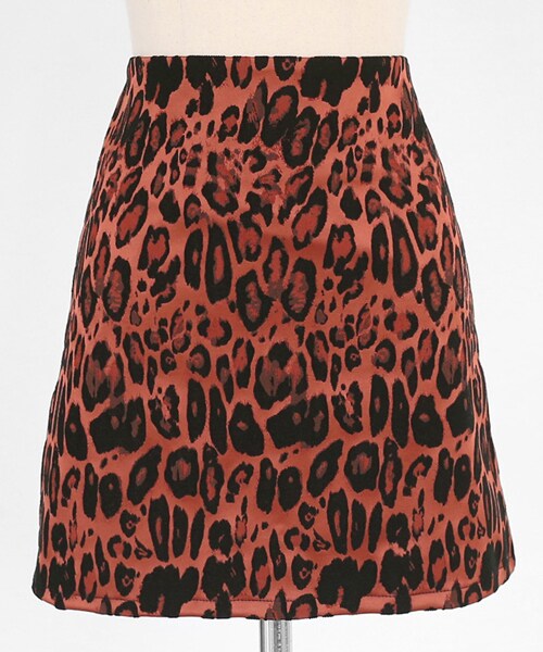 DHOLIC（ディーホリック）の「レオパード刺繍ミニスカート（スカート・レディース・ピンク/ブラック/オレンジ・S/M）」の3枚目の写真