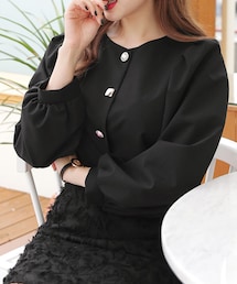 DHOLIC | マルチボタンパフスリーブブラウス(シャツ/ブラウス)