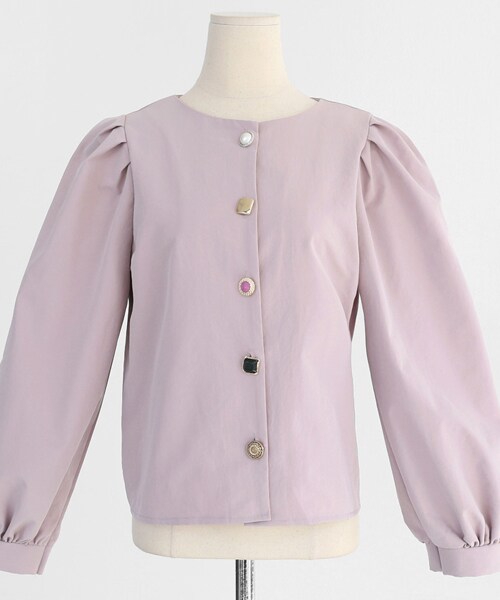 DHOLIC（ディーホリック）の「マルチボタンパフスリーブブラウス（シャツ/ブラウス・レディース・ブラック/ホワイト/ピンク・FREE）」の3枚目の写真