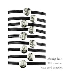 28 vingt-huit | ヴァン ユィット 776 ナンバー ワックスコード 紐ブレスレット(ブレスレット)