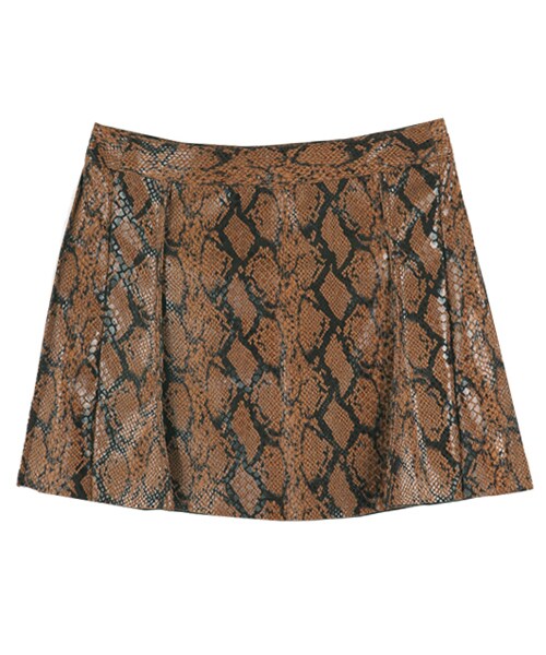 DINT（ディント）の「アニマルプリンティングミニスカート（スカート・レディース・그린/옐로우・S/M）」の3枚目の写真