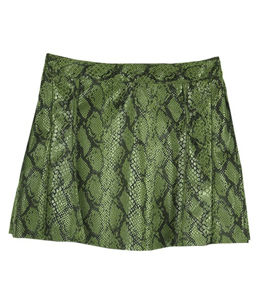 DINT（ディント）の「アニマルプリンティングミニスカート（スカート・レディース・그린/옐로우・S/M）」の2枚目の写真