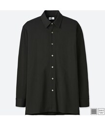 UNIQLO | スーピマコットンジャージーシャツ（長袖）(シャツ/ブラウス)
