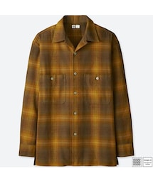 UNIQLO | オープンカラーフランネルシャツ（長袖）(シャツ/ブラウス)