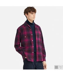 UNIQLO | オープンカラーフランネルシャツ（長袖）(シャツ/ブラウス)