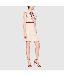 GUCCI フリル付き黒ワンピース グッチ XS シェリーラインフリル ワンピース レディース GUCCI