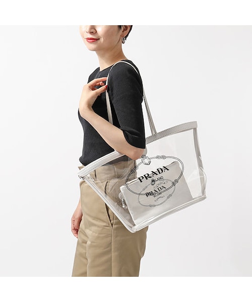 PRADA(プラダ)の「プラダ 1BG166 2BY5 F0009 PLEX+CANAPA クリア PRADA(プラダ)の「プラダ 1BG166 2BY5 F0009 PLEX+CANAPA クリア