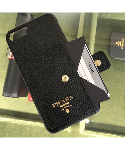 PRADA - プラダ☆PRADA☆iPhone7.8 plus カバー☆ PRADA（プラダ）の「正規品 ; 送料込【PRADA】カードポケット付