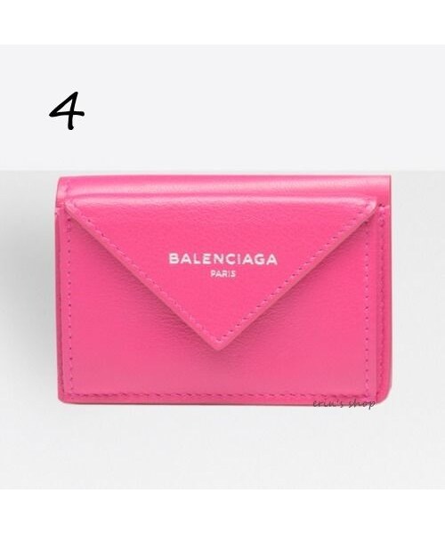 【送料込★追跡付】BALENCIAGA★PAPIER ミニウォレット*新色あり バレンシアガ PAPIER ペーパー ミニ 三つ折り財布 ミニウォレット