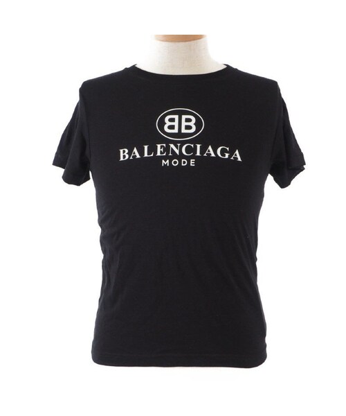 BALENCIAGA（バレンシアガ）の「バレンシアガ BB モード ロゴ Tシャツ ...