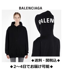 BALENCIAGA | すぐ届く☆BALENCIAGA☆Oversized ロゴフーディー【送・関税込】(パーカー)