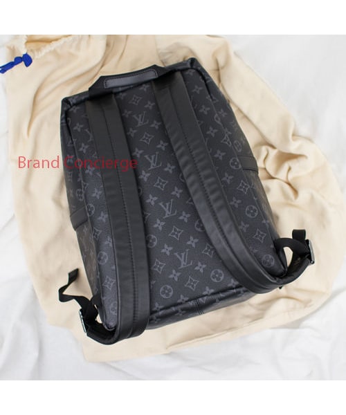 LOUIS VUITTON◆アポロ・バックパック_モノグラム・エクリプス_BLK/PVC/BLK LOUIS VUITTONリュックサックルイヴィトン『モノグラム