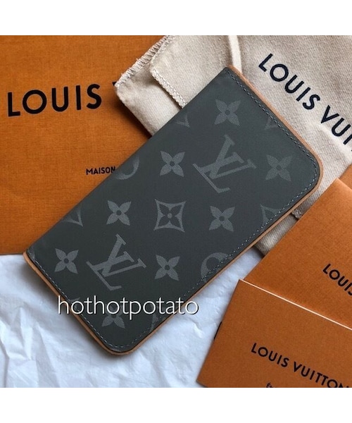 LOUIS VUITTON - ルイヴィトン iPhoneX フォリオ ケース モノグラム チタニウム ルイヴィトン iPhoneX フォリオ ケース モノグラム チタニウム