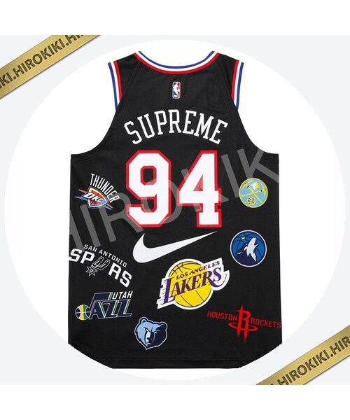 【M】supreme NIKE NBA teams jersey 黒